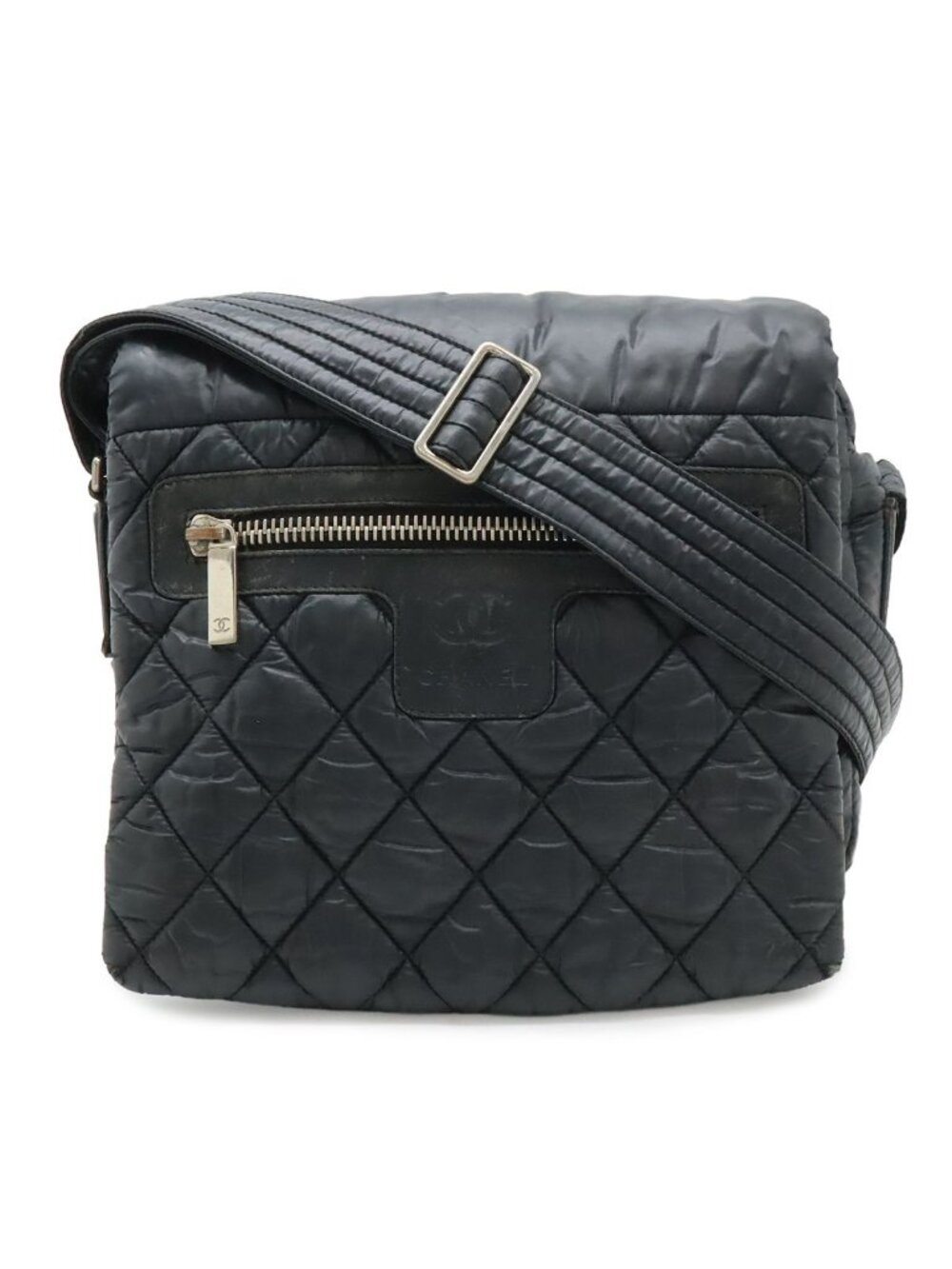 Chanel Coco Cocoon Quilted Small Messenger Shoulder Bag Crossbody Nylon Leather